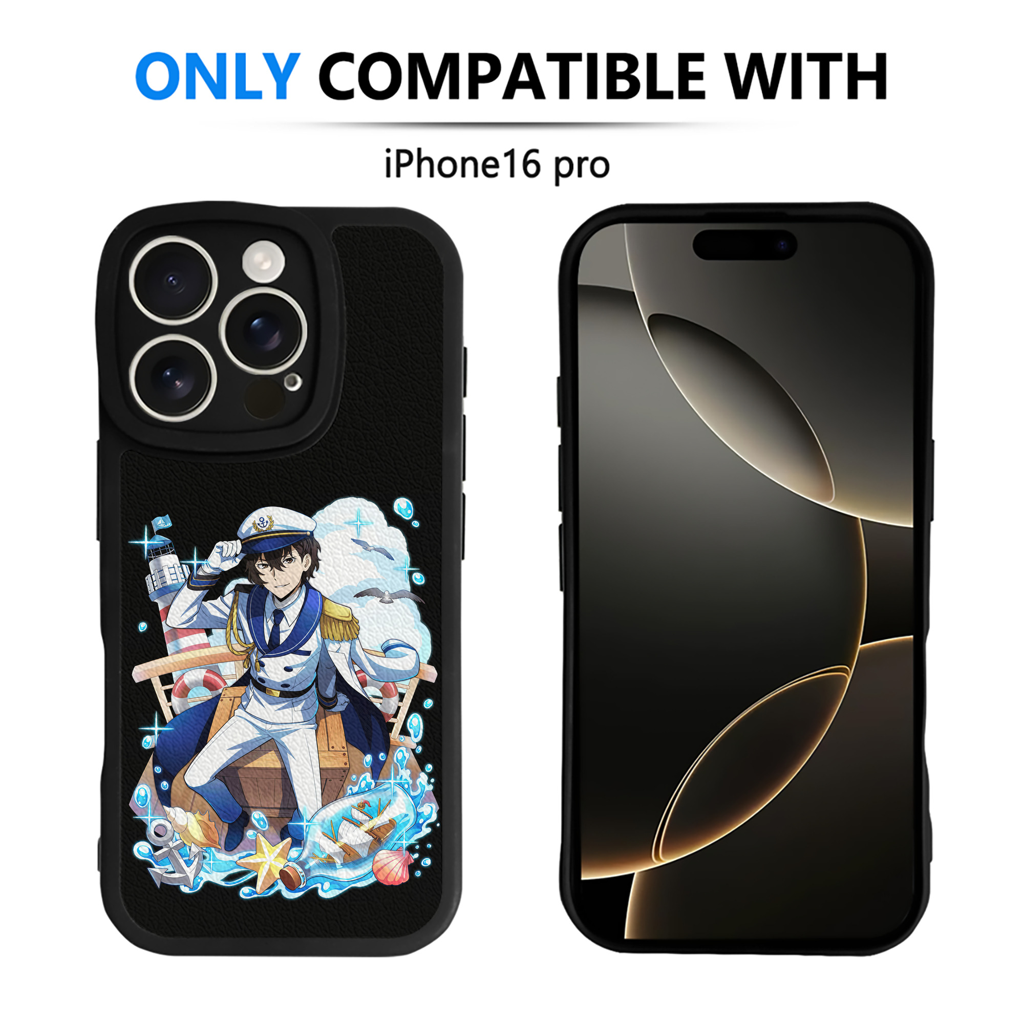 （画像用） 文豪ストレイドッグス Bungo Stray Dogs 【iPhone 16シリーズ対応】シリコンスマホケース（レザー調） 材質：シリコン